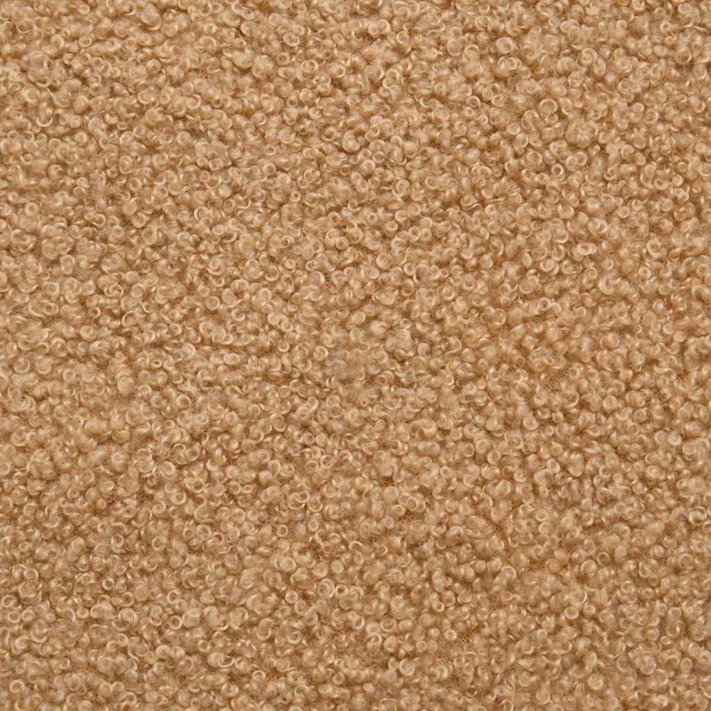 Fauteuil Beige Krullend Wol-achtig Stof