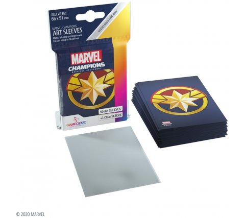 Gamegenic Marvel Champions Sleeves Captain Marvel 51 Stuks