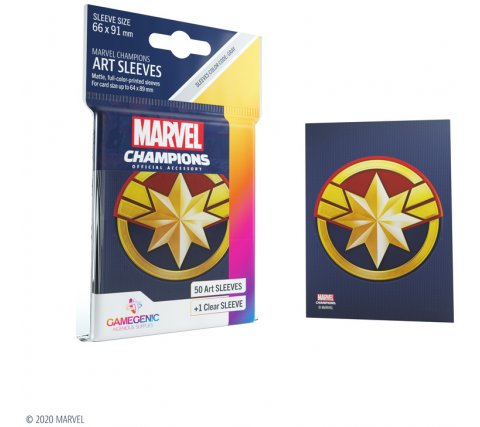 Gamegenic Marvel Champions Sleeves Captain Marvel 51 Stuks