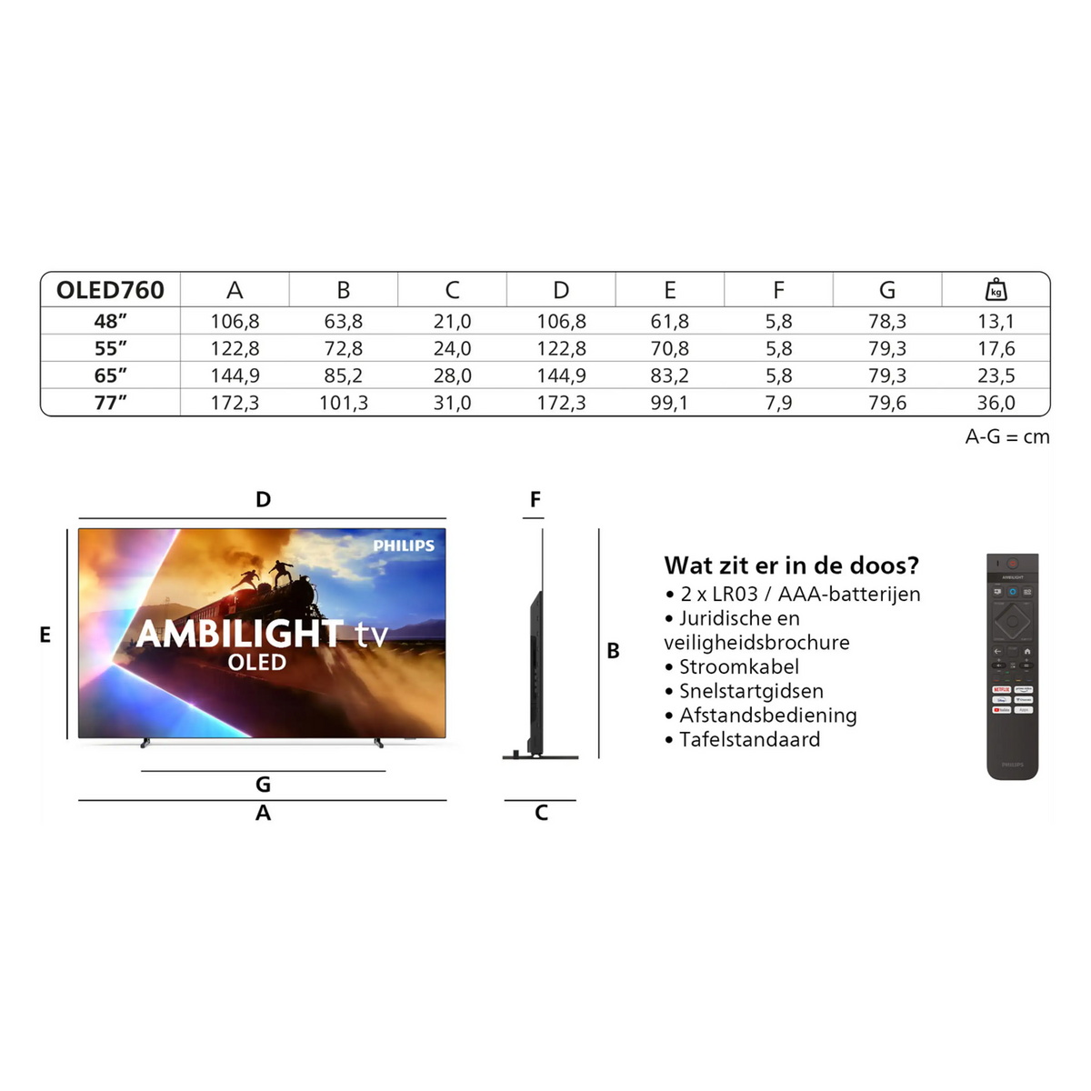 Philips 48OLED760/12 48 inch | Retourdeal 20%