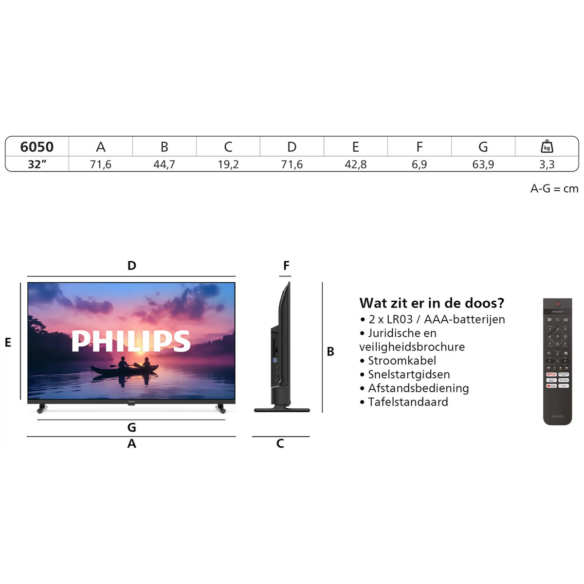 Philips 32PFS6050 32 inch Full HD LED Smart TV | Retourdeal 25%