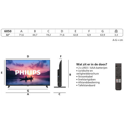 Philips 32PFS6050 32 inch Full HD LED Smart TV | Retourdeal 25%
