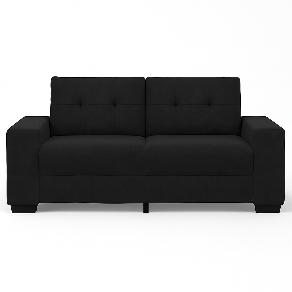 Loveseat bank 160x77x82 cm fluweel zwart