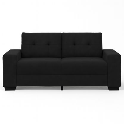 Loveseat bank 160x77x82 cm fluweel zwart