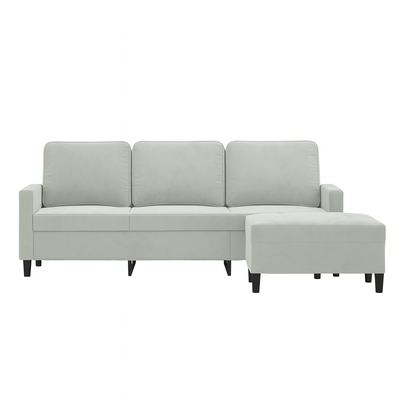 Bank Sanne - 3 zits - met voetenbankje