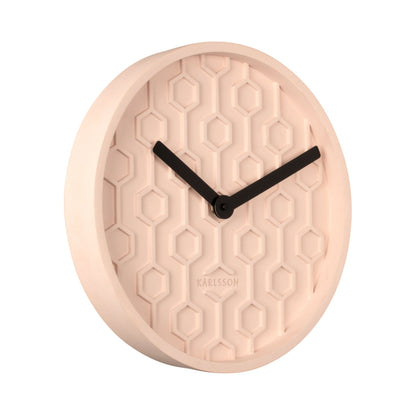 Karlsson Wandklok Honeycomb roze | Retourdeal 24% korting