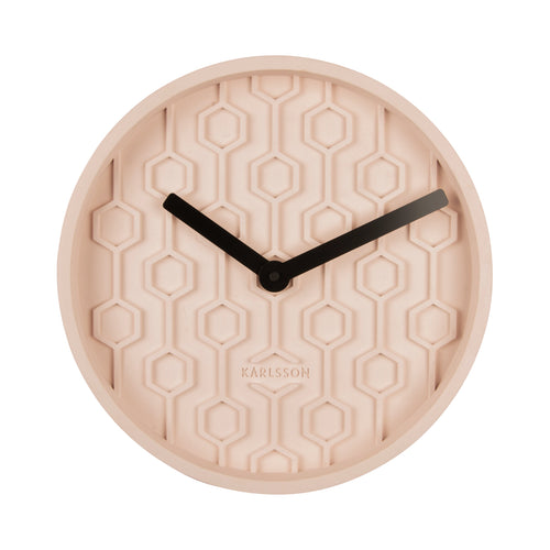 Karlsson Wandklok Honeycomb roze | Retourdeal 24% korting