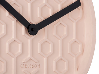 Karlsson Wandklok Honeycomb roze | Retourdeal 24% korting