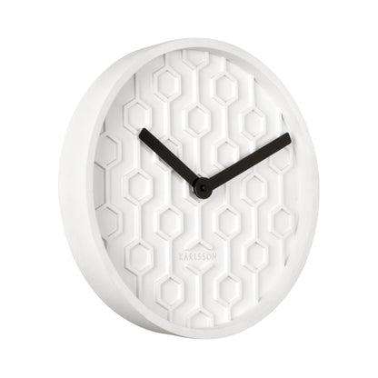 Karlsson Wandklok Honeycomb - Wit - Ø31cm