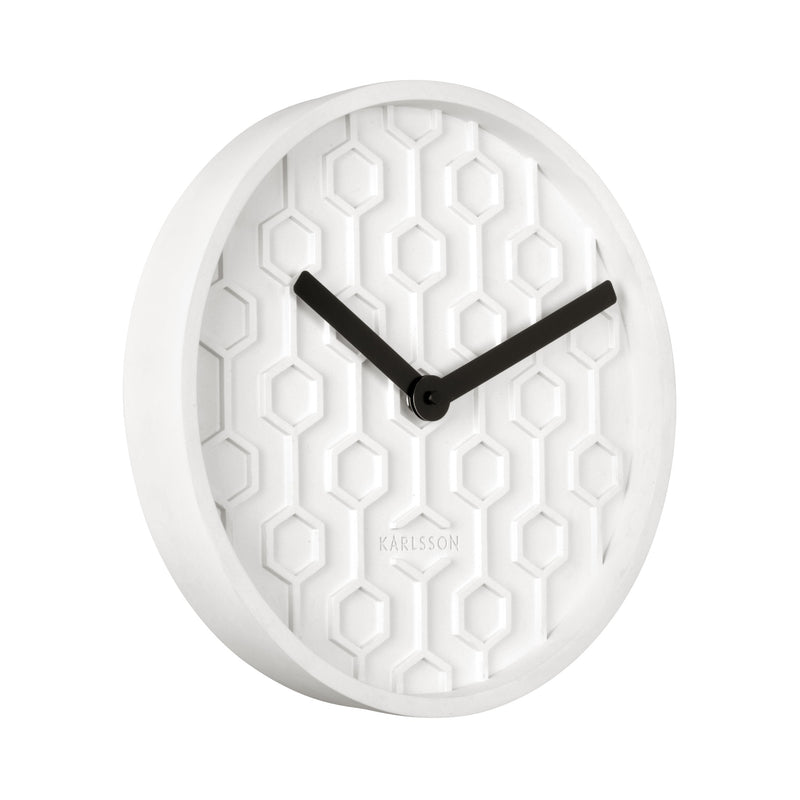 Karlsson Wandklok Honeycomb - Wit - Ø31cm – extra afbeelding