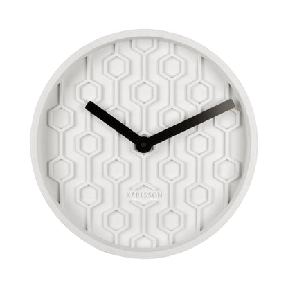 Karlsson Wandklok Honeycomb - Wit - Ø31cm