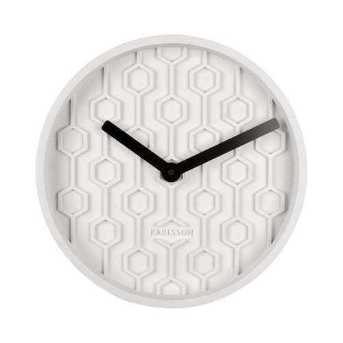 Karlsson Wandklok Honeycomb wit | Retourdeal 24% korting