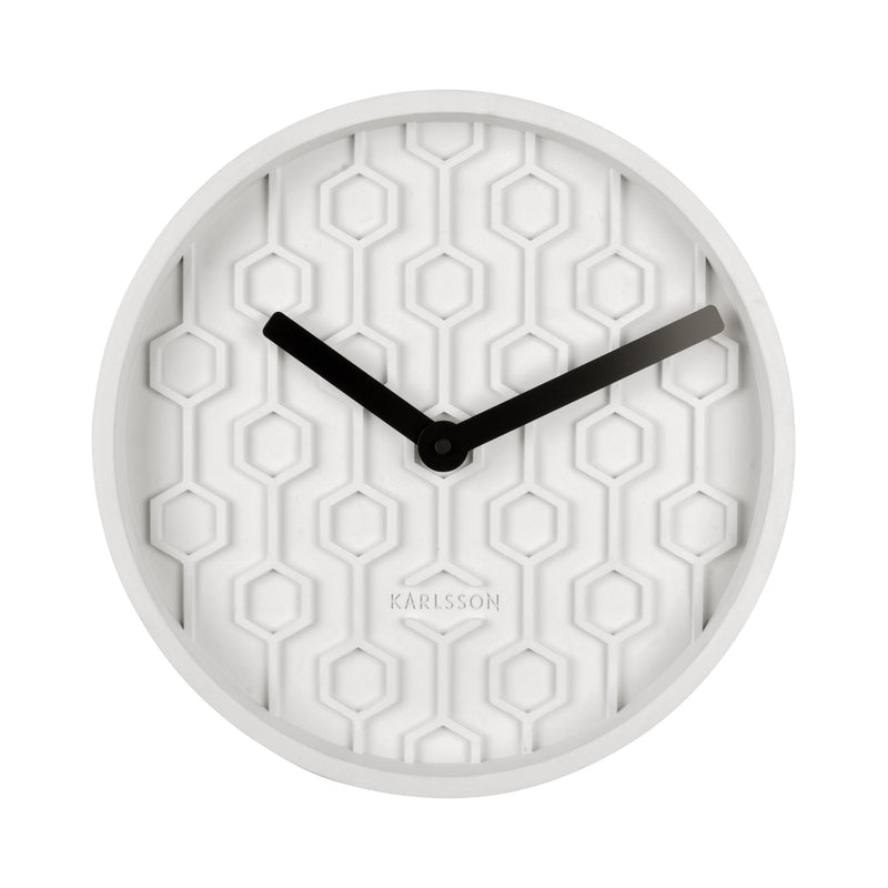 Karlsson Wandklok Honeycomb - Wit - Ø31cm