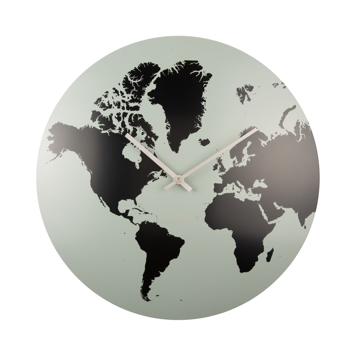Karlsson Wandklok World Map grijs | Retourdeal 29% korting