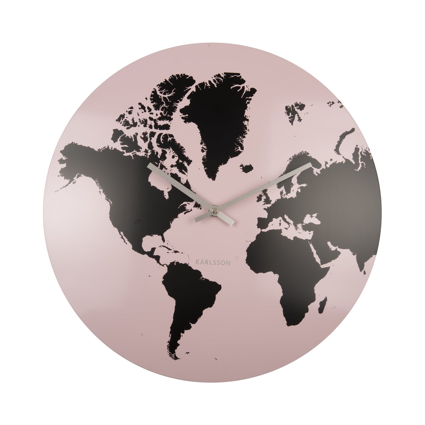 Karlsson Wandklok World Map roze | Retourdeal 29% korting