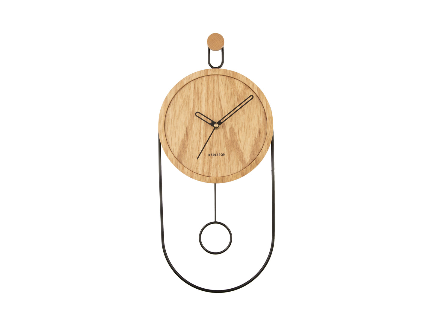 Karlsson Wandklok Swing licht hout | Retourdeal 20% korting