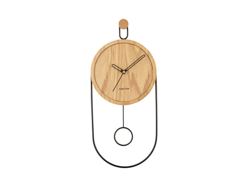 Karlsson Wandklok Swing licht hout | Retourdeal 20% korting