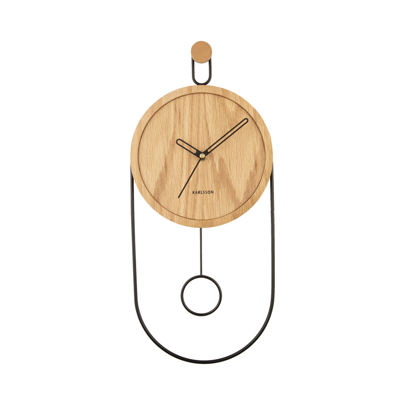 Karlsson Wandklok Swing licht hout | Retourdeal 20% korting
