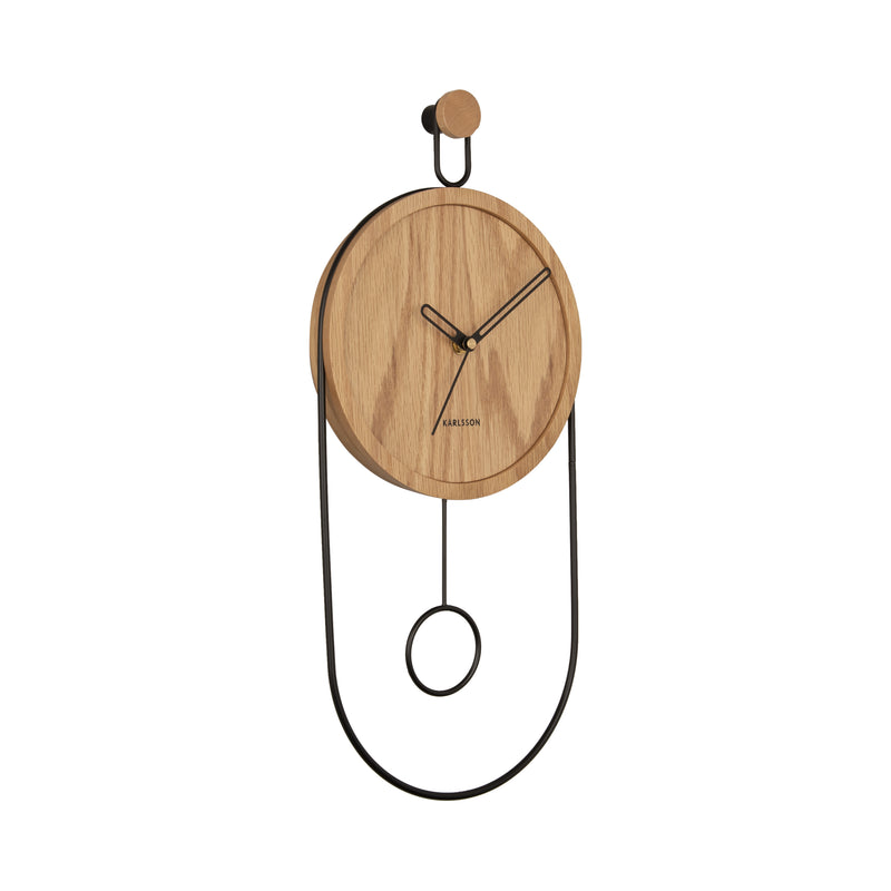 Karlsson Wandklok Swing licht hout | Retourdeal 20% korting – extra afbeelding