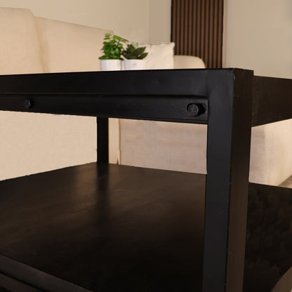 Salontafel Violet Mangohout Zwart 90 cm | Retourdeal 30%