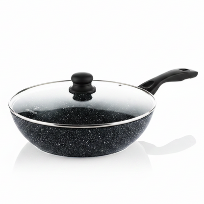 Westinghouse Wokpan Black Marble – Ø 30 cm – Inductie – Inclusief Deksel