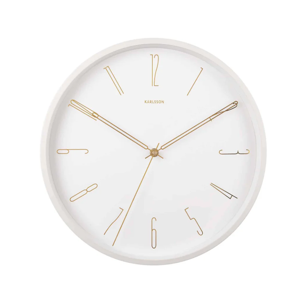 Karlsson wandklok Belle - wit - Ø35cm