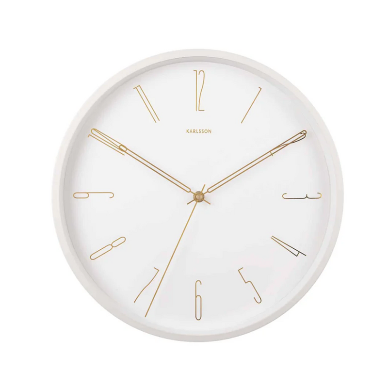 Karlsson wandklok Belle - wit - Ø35cm