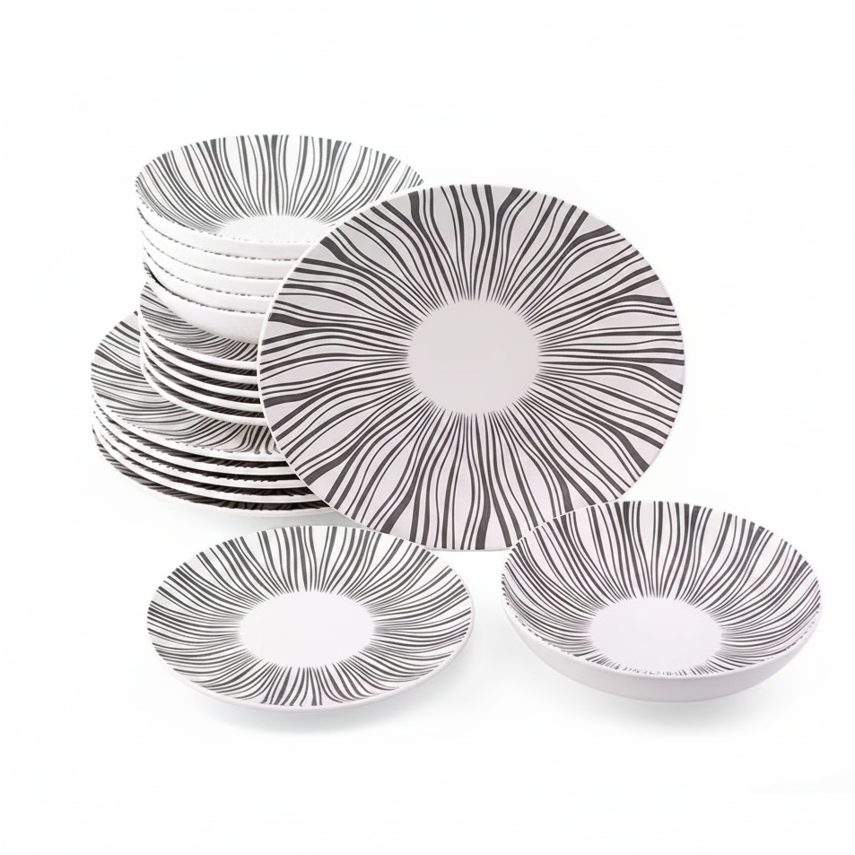 Buccan Serviesset Zebra - 18-delig