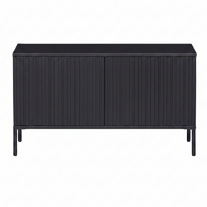 WOOOD New Gravure Tv Meubel - 56x100x44 cm - Grenen - Zwart