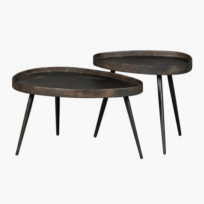Woood Crude bijzettafels set | Retourdeal 52% korting