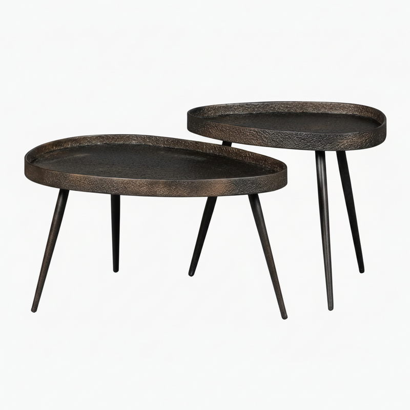 Woood Crude bijzettafels set | Retourdeal 52% korting