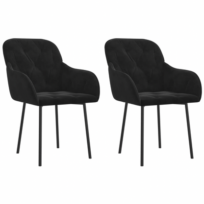 Eetkamerstoel Mila - fluweel - 2 Stuks