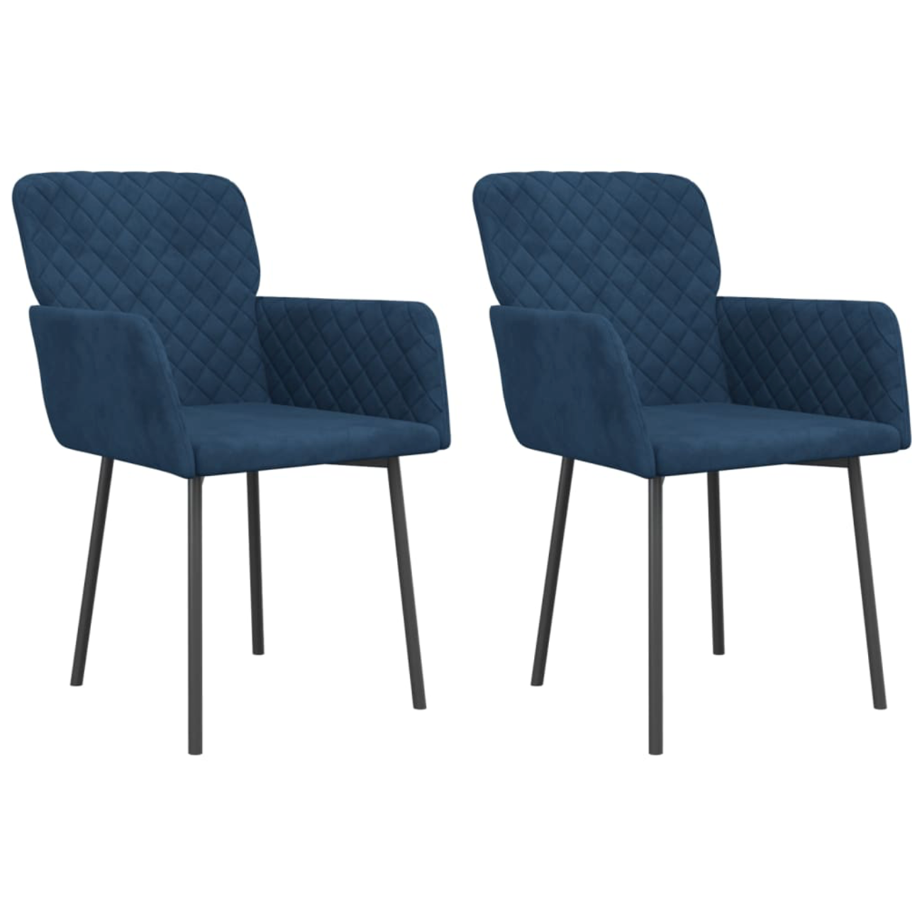 Eetkamerstoel Fleur - fluweel - 2 stuks