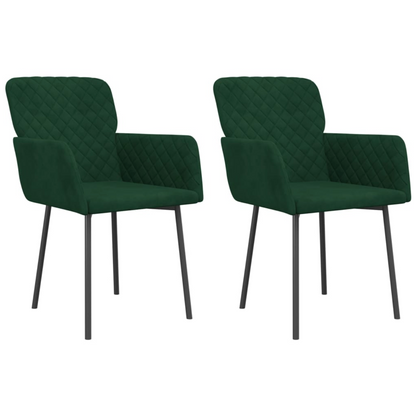 Eetkamerstoel Fleur - fluweel - 2 stuks