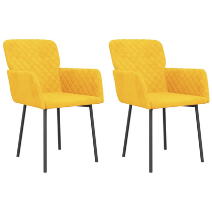 Eetkamerstoel Fleur - fluweel - 2 stuks