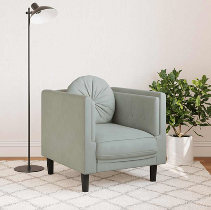 Fauteuil Roos - fluweel - met kussen