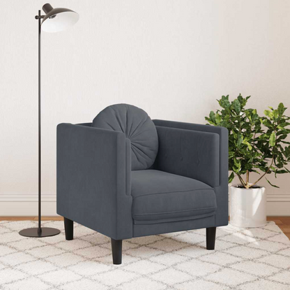 Fauteuil Roos - fluweel - met kussen