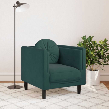 Fauteuil Roos - fluweel - met kussen