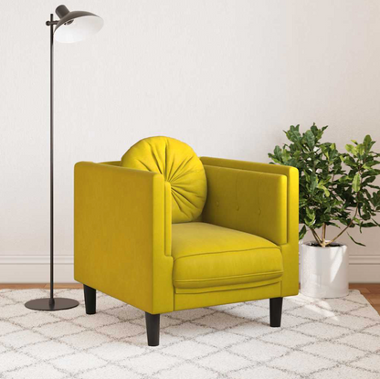 Fauteuil Roos - fluweel - met kussen