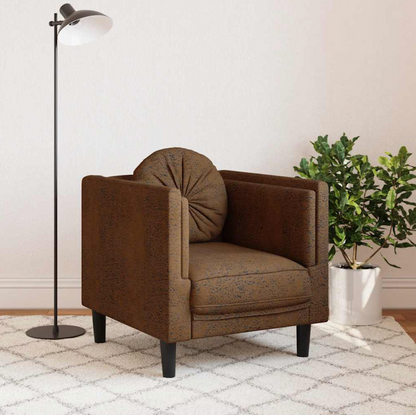 Fauteuil Roos - fluweel - met kussen