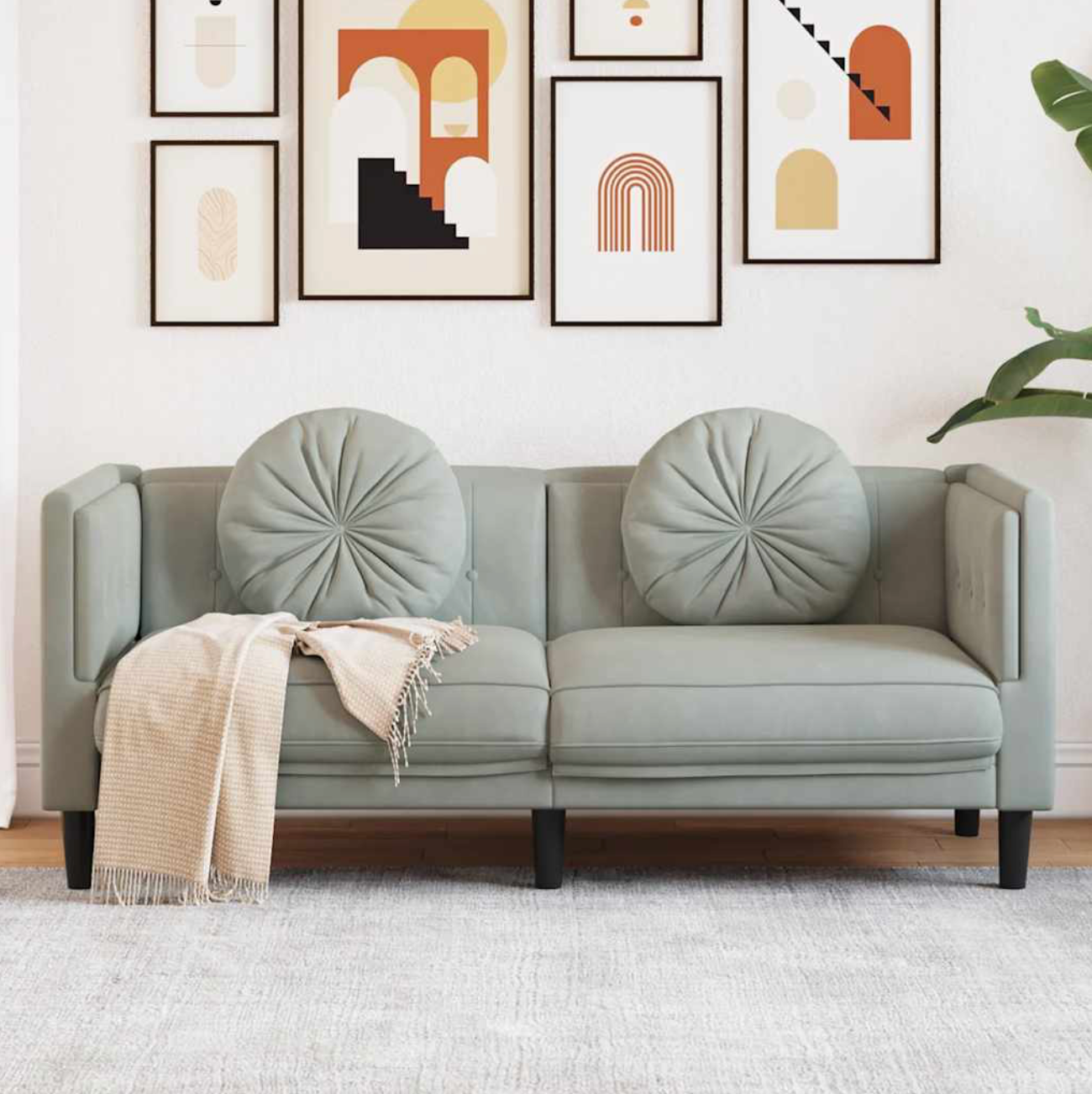 Bank Amelia - 2 zits - met kussens