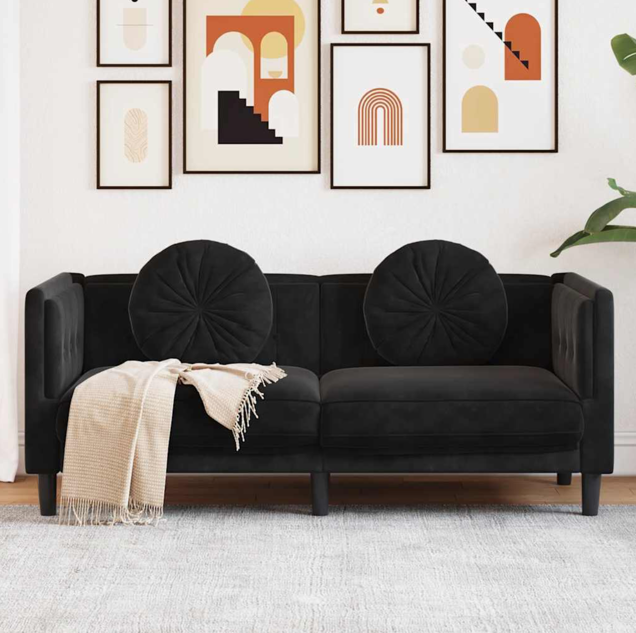 Bank Amelia - 2 zits - met kussens