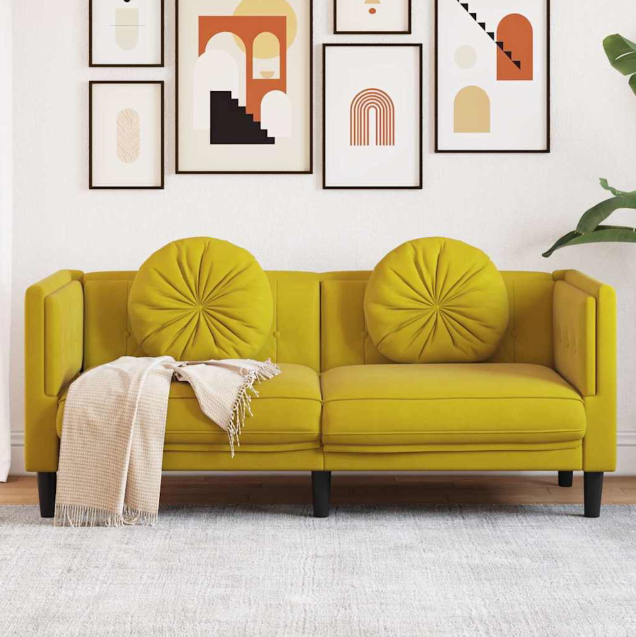 Bank Amelia - 2 zits - met kussens