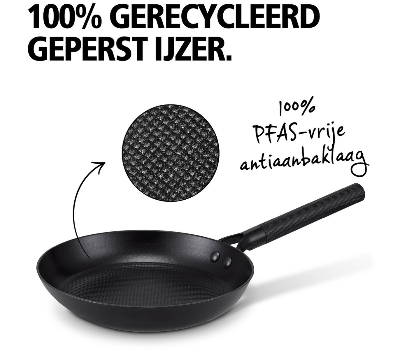 Brabantia Patron Koekenpan - Ø 28cm -Duurzame Pan met Luxe Design Handgreep - 100% PFAS Vrij - Keramische Antiaanbaklaag
