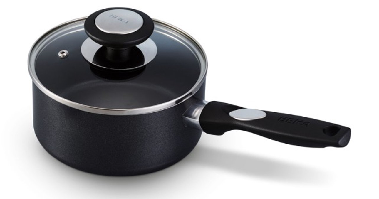 Beka Pro Induc Steelpan met Deksel en Keramische Antikleeflaag - PFAS vrij - Ø 16cm