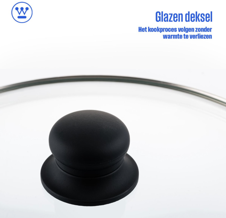 Westinghouse Wokpan Black Marble – Ø 30 cm – Inductie – Inclusief Deksel