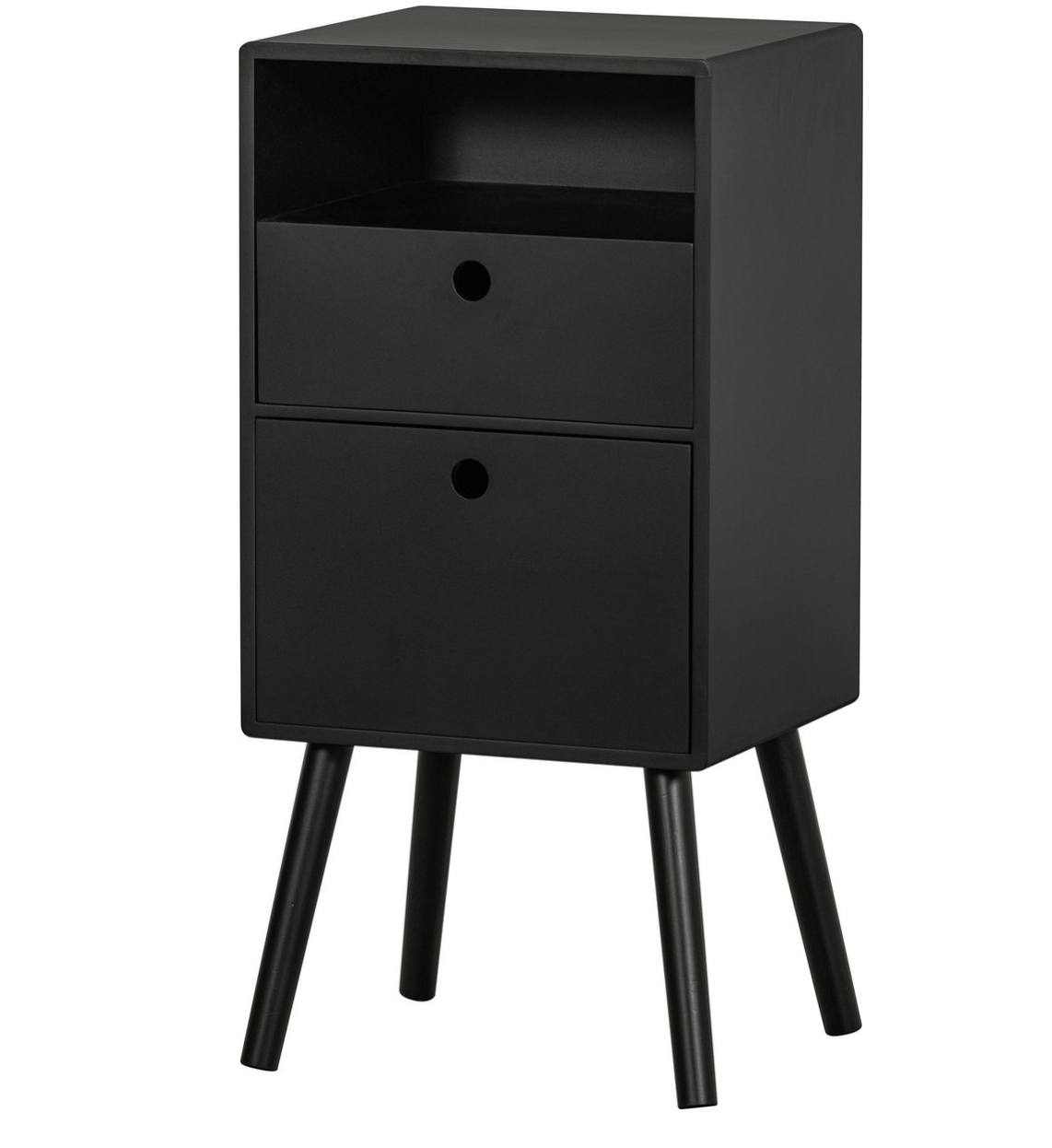 WOOOD Ozzy Nachtkastje - 75x36x30cm - Hout - Zwart