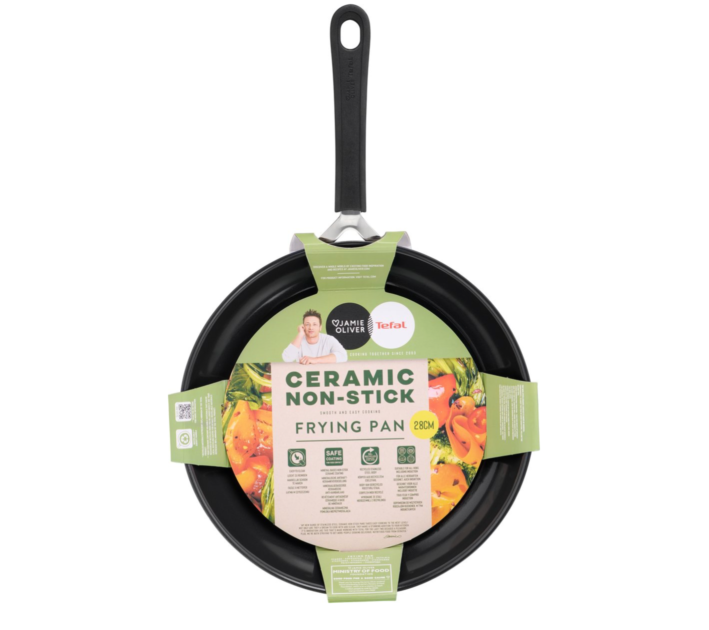 Jamie Oliver by Tefal Easy Cook - Koekenpan - Ø28 cm - Keramisch - PFAS-vrij