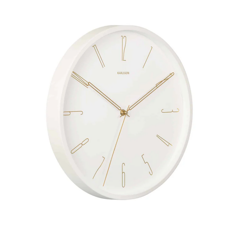 Karlsson wandklok Belle - wit - Ø35cm – extra afbeelding