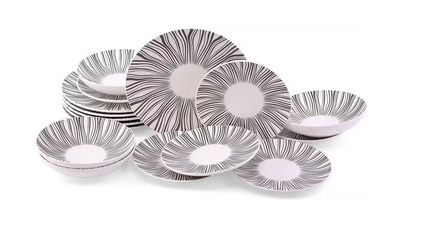 Buccan Serviesset Zebra - 18-delig
